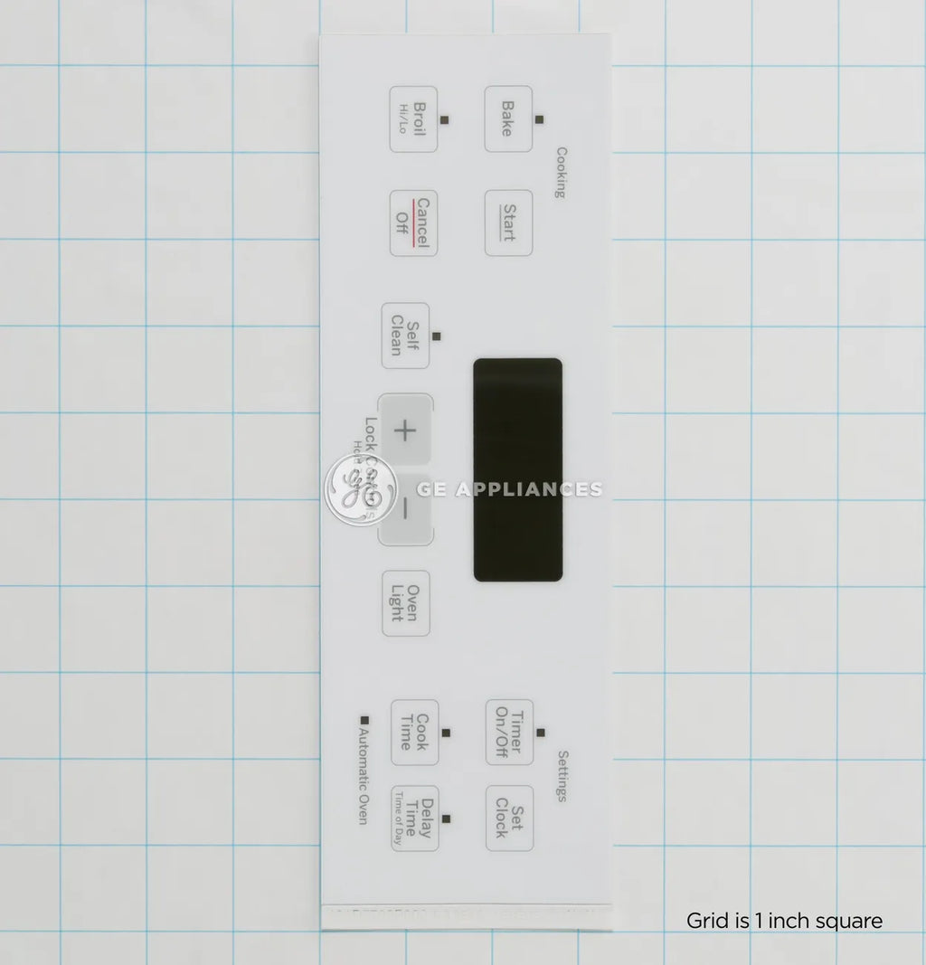 GE Range Control Faceplate Overlay WB27T11512
