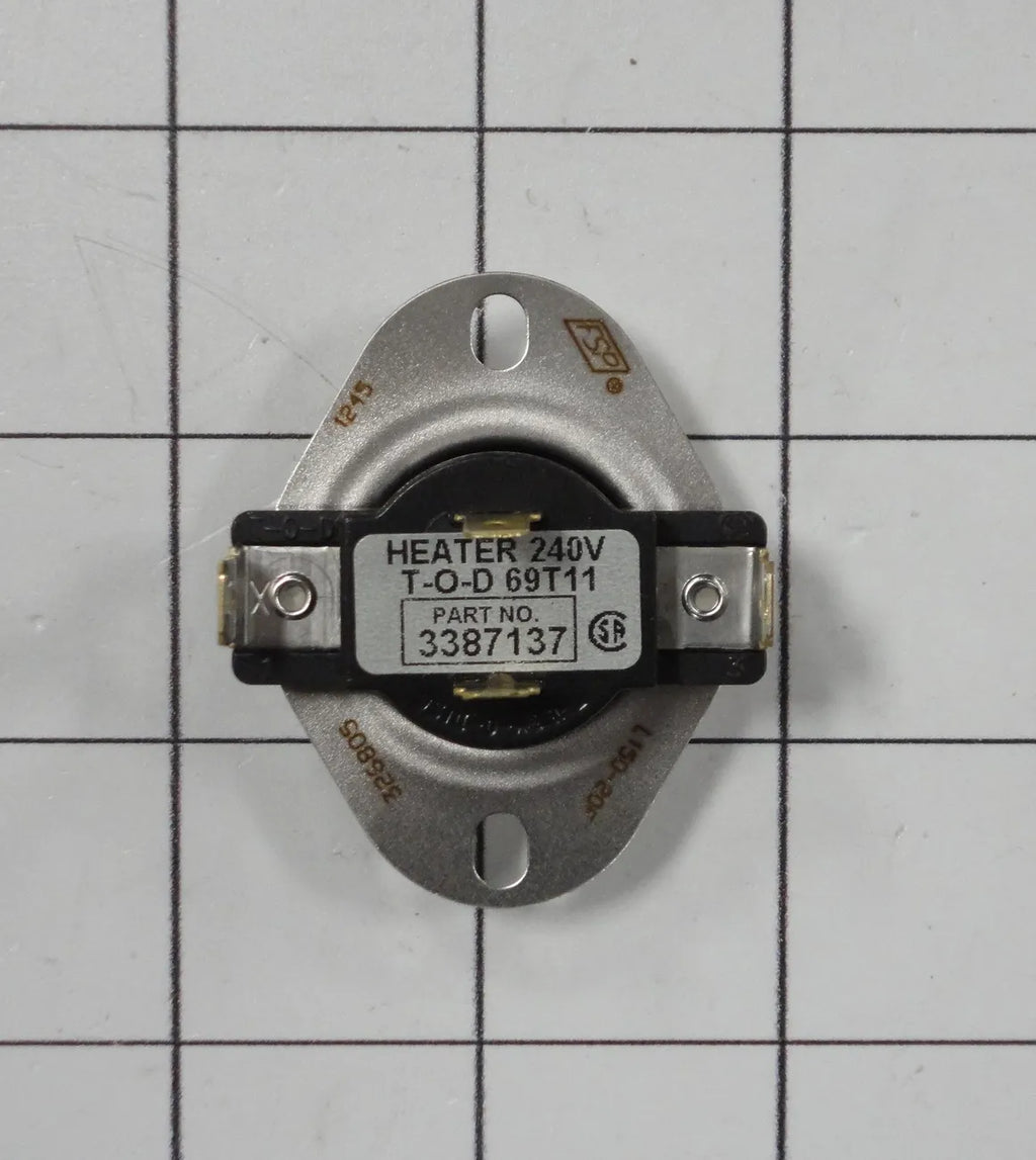 Whirlpool Dryer Cycling Thermostat 155F WP3387137