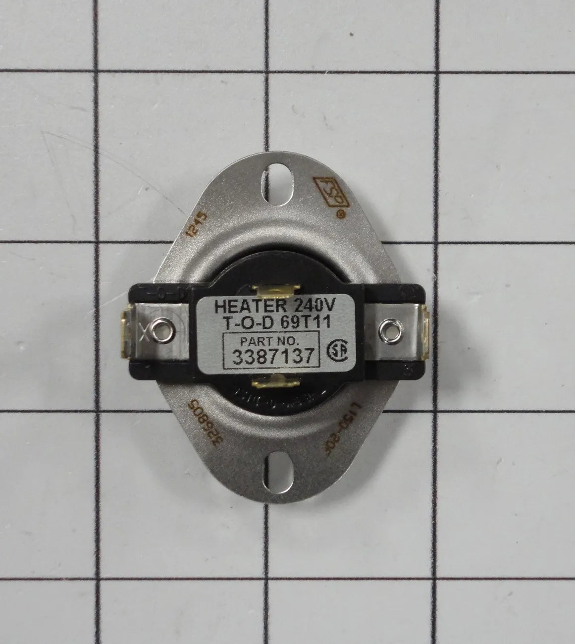 Whirlpool Dryer Cycling Thermostat 155F WP3387137
