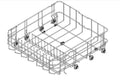 LG Dishwasher Lower Dishrack Assembly AHB73129108
