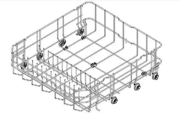 LG Dishwasher Lower Dishrack Assembly AHB73129108