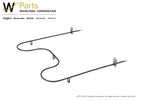 Whirlpool Maytag Range Bake Element 2585W 240V WP74010750