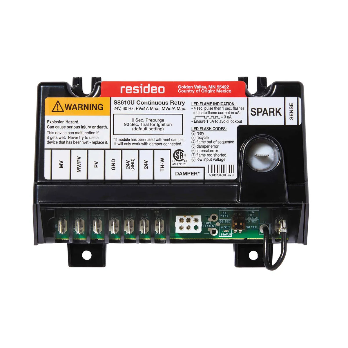 Honeywell Universal Intermittent Pilot Ignition Control S8610U3009