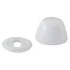 EZ-Flo White Round Toilet Bolt Caps with Washer 1 Pair 40050