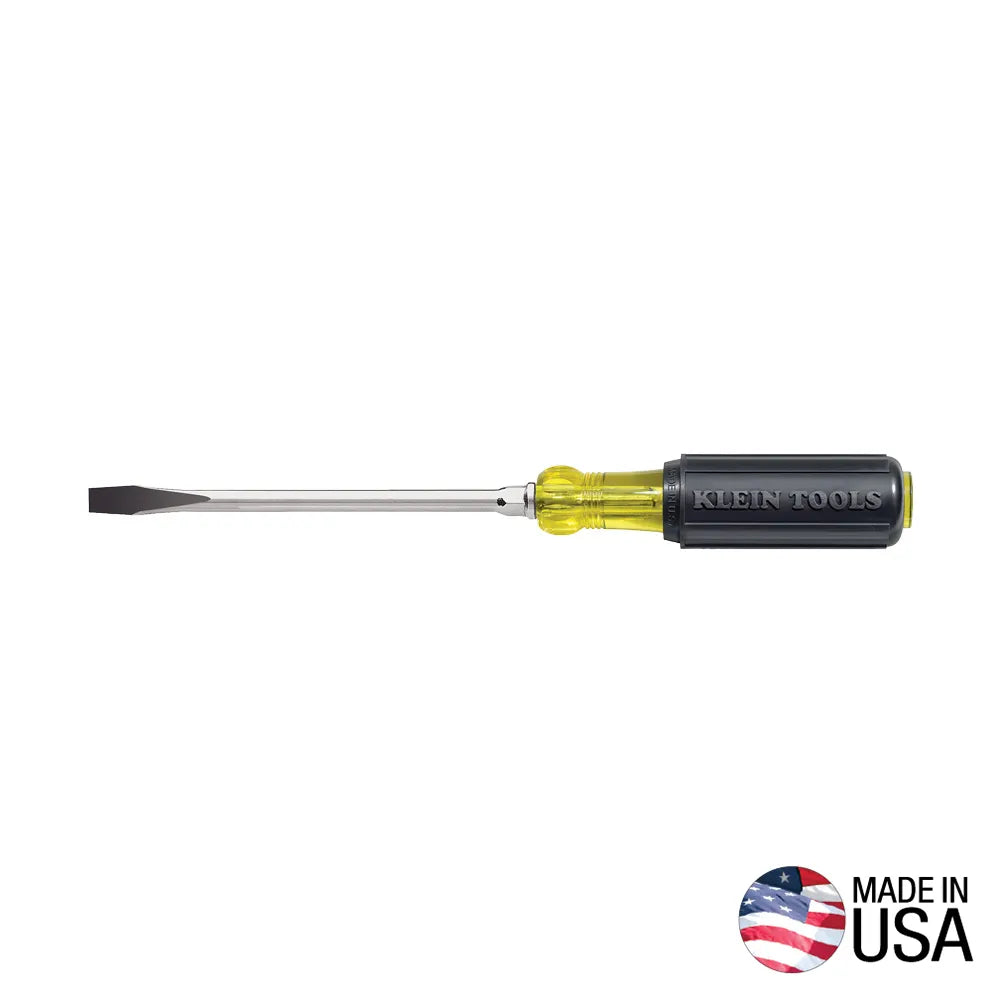 Klein Tools 1/4" Keystone-Tip Screwdriver, 4" Round Shank 602-4