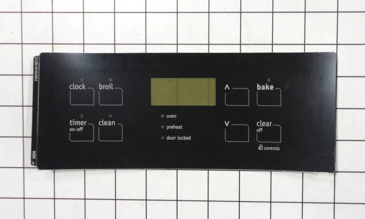 Frigidaire Range Touchpad Overlay 316419140