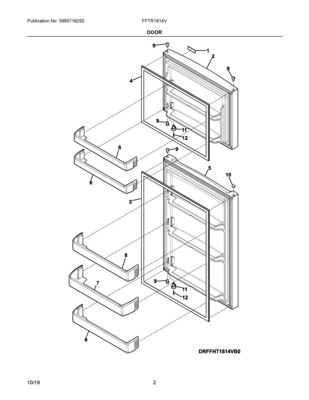 Frigidaire Refrigerator Door Shelf Bin 5304522123