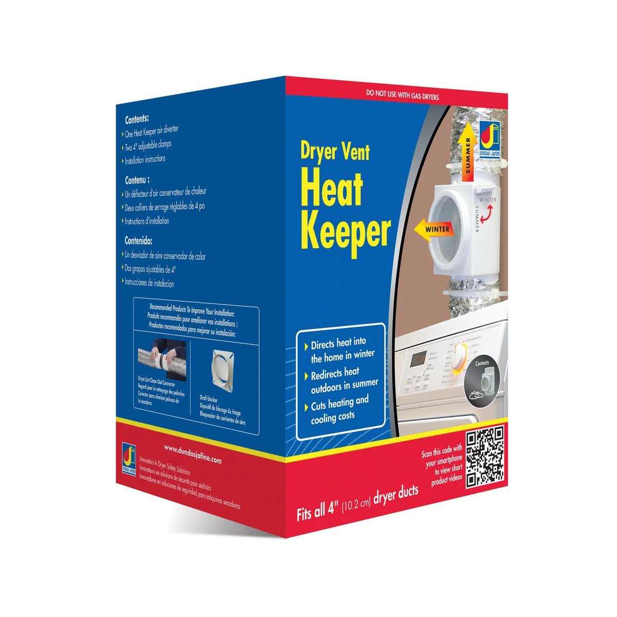 Dundas Jafine Dryer Heat Saver 4" CHK100ZW